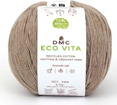 Immagine prodotto di DMC Eco Vita – Filato composto da 80% di cotone riciclato e 20% di fibre riciclate, 388 (colore 111)
