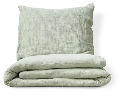 Produktbild von Petite Amélie Bettwäsche-Set – 140x200 cm – Musselin-Baumwolle – Grün