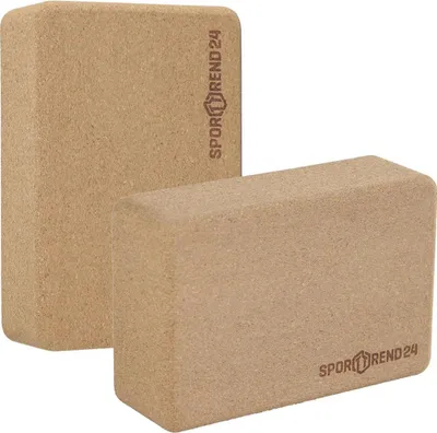 Produktbild von Yoga Block aus Kork, 2er Set, extra hart, 23x15x7,5 cm für Yoga & Pilates