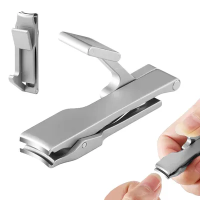 Produktbild von Nagelknipser Edelstahl mit langem Griff für dicke Nägel Silber 1 Stück