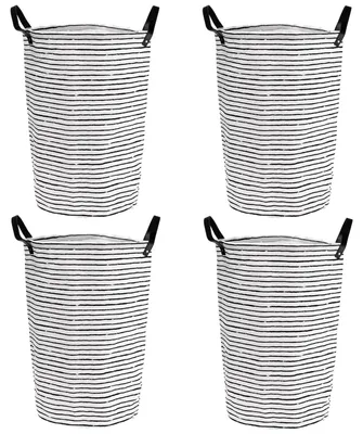Image de Lot de 4 paniers à linge pliables avec poignées