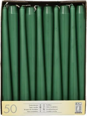 Produktbild von STARPAK Leuchterkerzen 22 mm dunkelgrün 50er Pack