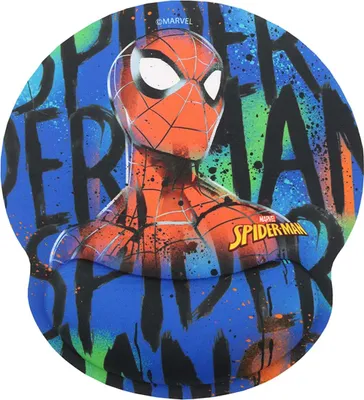 Produktbild von Wondee, XXL Mauspad ergonomisch Spiderman mit Handgelenkauflage, Mehrfarbig