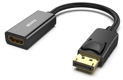 Productafbeelding van 4K DisplayPort naar HDMI-adapter, Unidirectionele DP naar HDMI, Vergulde Stekker