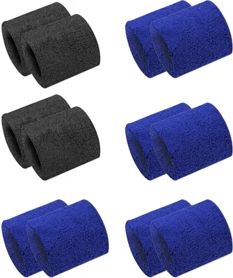 8 Stück Schweißbänder Baumwolle - Bunte Sport Armbänder Für Tennis & Fitness