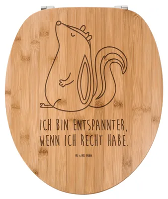 Produktbild von Mr. & Mrs. Panda WC Sitz Stinktier Sitzen - Transparent - Geschenk, Wildtier, Deckel, Toilettendeckel, Büro, Skunk, Raubtier, Spruch, WC-Brille, Klobrille, Brille