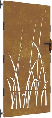 Produktbild von vidaXL Gartentor 85x175 cm Cortenstahl Gras-Design