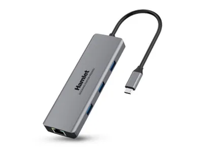 Immagine prodotto di Hamlet HDKC-PD200U replicatore di porte e docking station per laptop Cablato USB 3.2 Gen 1 (3.1 Gen 1) Type-C Grigio