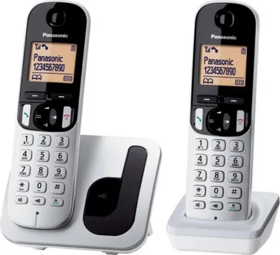 Immagine prodotto di Telefono cordless Panasonic Corp. DUO KX-TGC212SPS (2 pz.) Nero/Argento colorato