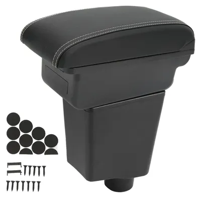 Immagine prodotto di Supporto per bracciolo - Materiale di alta qualità - Sostituzione per Clio 4 - Stabile - Custodia di montaggio - Include accessori di montaggio - Bracciolo