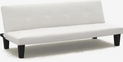 Produktbild von Günstiges Topazio 3-Sitzer Kunstleder Schlafsofa Klappsofa - Weiß