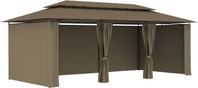 Immagine prodotto di Gazebo con Tende 600x298x270 cm Grigio Talpa 180 g/m²