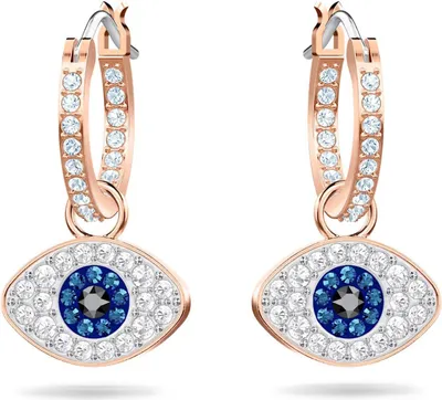 Produktbild von SWAROVSKI Damen Kreolen Böser Blick Blau SYMBOLICA 5425857
