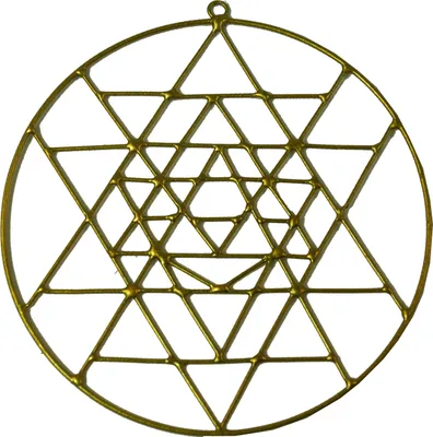 Produktbild von Sonnenfänger, Suncatcher - Yantra Gold, 13*13*0,5 cm, Traumfänger, Mobiles