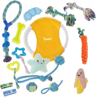 Produktbild von Purlov 25384 Hundespielzeug-Set, 16-teilig