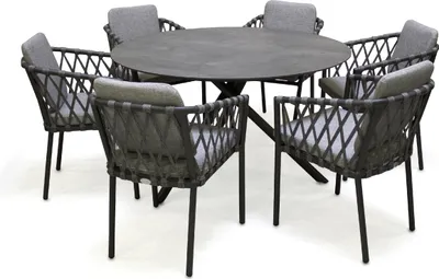 Produktbild von 6-Sitzer-Garten-Essgruppe, Aluminium