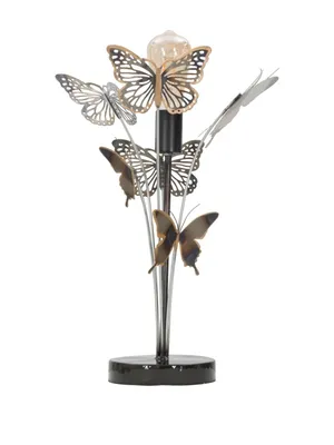 Produktbild von Mauro Ferretti Tischlampe, Schmetterlingsdesign, Fassung E27, Durchmesser 32 cm, Höhe 47 cm, mehrfarbig