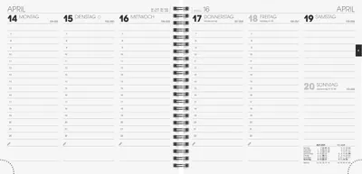 Image de BRUNNEN 1076601306 Calendrier-livre21x21cm bl 2S/1Wcarton