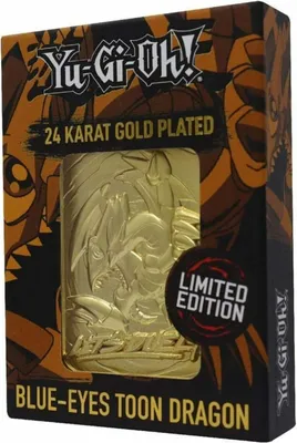 Produktbild von FaNaTtik Yu-Gi-Oh! Replik Karte Blue Eyes Toon Dragon (vergoldet) FNTK-KON-YGO33G