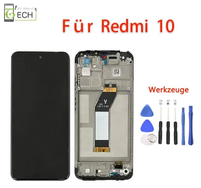 Produktbild von Für Xiaomi Redmi 10 2021 LCD Display mit Rahmen Bildschirm Touch Screen