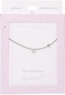 Produktbild von Depesche Halskette Heart of Gold Silber mit Buchstabe K und Kristall