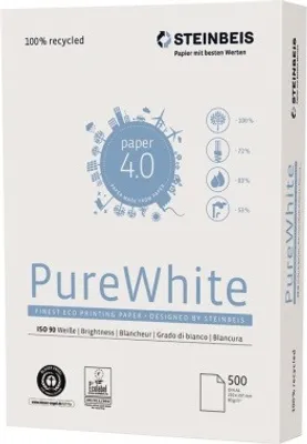 Produktbild von Steinbeis Kopierpapier Pure White Papierformat: DIN A3 Grammatur: 80 g/m²