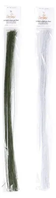 Blumendraht 50 Stück, Weiß, Stärke 28, 0,32 mm