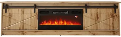 Obrázek produktu pro Cama RTV GRANERO + krbová skříň 200x56,7x35 dub wotan, Dub wotan, Dřevotřískové desky, Dub wotan, Dřevotřískové desky, 2 police/polic, Laminát
