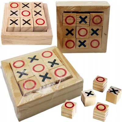 Produktbild von NORIMPEX Tic-Tac-Toe Holzspiel für Kinder Logik