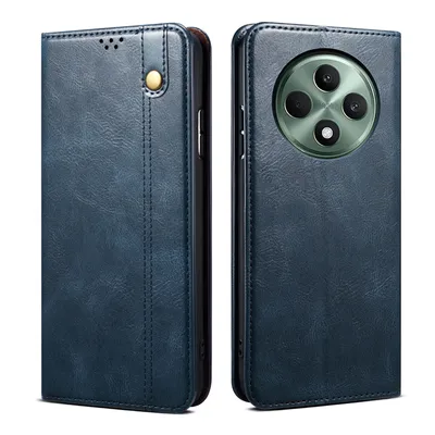 Produktbild von Hülle für Oppo Reno12 F 5G Leder Brieftasche Schutzhülle mit Standfunktion Blau