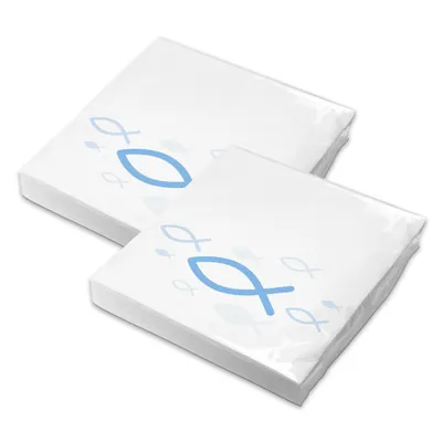 Produktbild von itenga Servietten Fisch Hellblau 30 x 30 cm 3-lagig 40 Stück