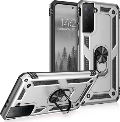 Produktbild von Armor Outdoor Handyhülle für Samsung Galaxy S21 FE Handy Panzer Case Cover Schutzhülle Farbe: Silber