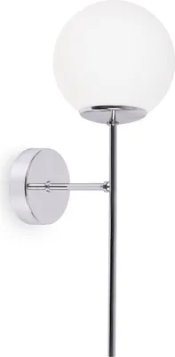 Image de Applique murale Siena chrome 1 flamme verre blanc E14