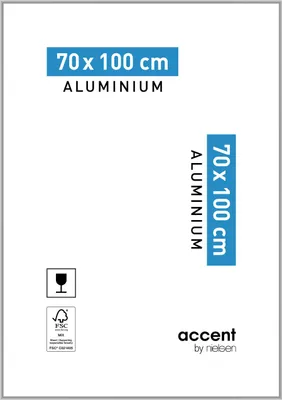 Produktbild von accent by nielsen Aluminium Bilderrahmen Accent, 70x100 cm, Silber Matt