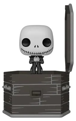 Imagen del producto de Funko POP! Vinilo, figura de 6 cm de Jack Skellington (TNBC), con diseño de ataúd