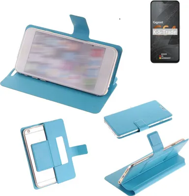 Produktbild von K-S-Trade Schutzhülle Handyhülle kompatibel mit Gigaset GS4 Flip cover Handy case Smartphone Klapphülle blau