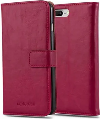 Produktbild von Cadorabo Hülle für Apple iPhone 7 PLUS / 7S PLUS / 8 PLUS Schutzhülle in Rot Handyhülle Book Tasche Case Etui Luxury