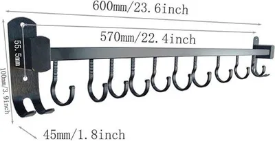 Obrázek produktu pro Nástěnná police na pneumatiky 60 x 10 cm z nerezové oceli