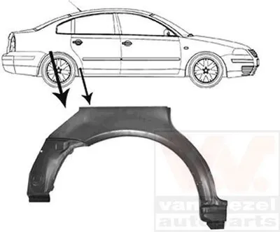 Produktbild von VAN WEZEL Seitenwand Reparaturblech für VW PASSAT (3B3) PASSAT (3B2)