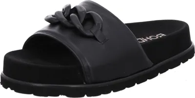 Produktbild von Rohde Damen Pantolette Nappa Leder trendy Kurzpantolette Kettendetail Siena 6272, Größe:42 EU, Farbe:Schwarz