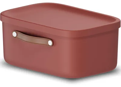 Produktbild von Rotho Maloja Aufbewahrungsbox 12 l, Kunststoff, rot, 12 (39.5 x 26.5 x 17.7 cm)
