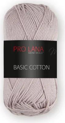 Produktbild von Pro Lana BASIC Baumwolle Baumwollgarn 50 g ideal für Kleidung, Spielzeug, Accessoires 125 m Farbe 012 - mauve