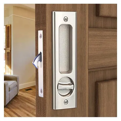Immagine prodotto di Maniglia per porta a scomparsa, con serratura, da 160 mm, per porte scorrevoli