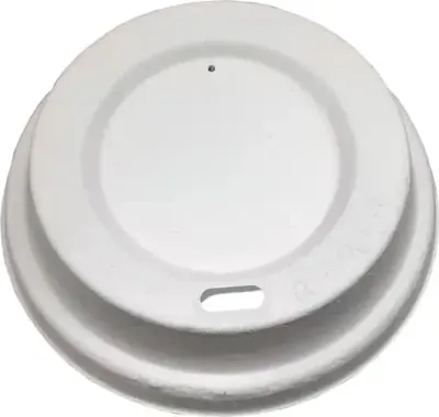 Produktbild von Zuckerrohrdeckel für Becher mit 80 mm Durchmesser, 50 Stück.