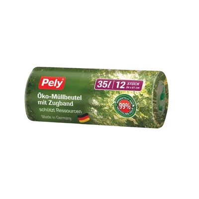 Zdjęcie produktu dla Pely 914056 12 ekologicznych worków na śmieci Worki na śmieci Eco 35,0 l