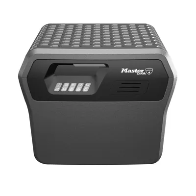 Produktbild von MASTER LOCK Groe Sicherheitskassette, Frei stehend sicher, Anthrazit, Grau, Elektronisch, 18,5 l, Scheckbuch, Dokument, Schmuck, Schlüssel, Geld, Passport, Kleine Elektronik, UL, ETL