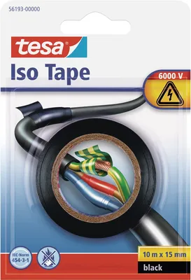 Produktbild von tesa Isolierband 10m 15mm schwarz Blister