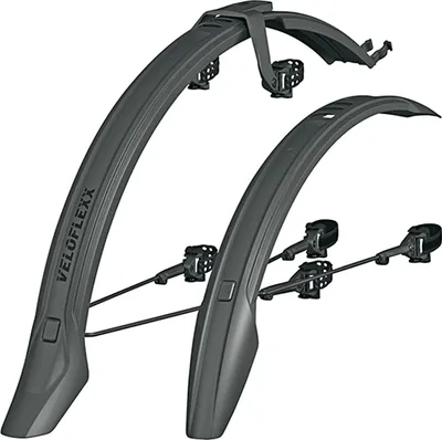 Produktbild von SKS VELOFLEXX 55 Schutzblechset für 26-28" Fahrräder, schlagfester Kunststoff, werkzeugfreie Montage, nur für Scheibenbremsen