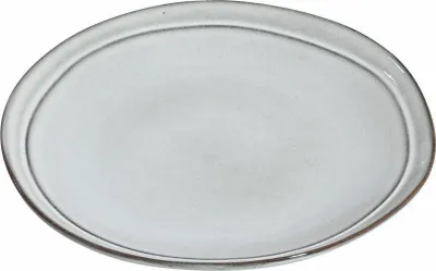 Produktbild von ESTIA | Teller - Flachteller - aus Steingut - grau - rund 21 cm - Dessertteller - Essteller - Kuchenteller