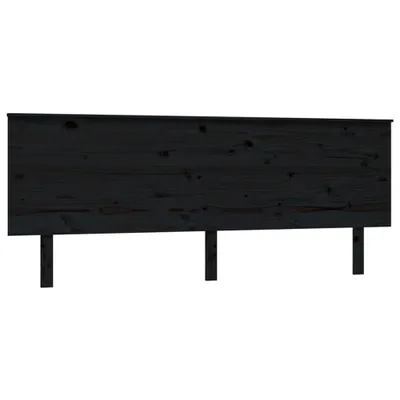 Immagine prodotto di vidaXL Testiera nera 204x6x82,5 cm in legno di pino massiccio